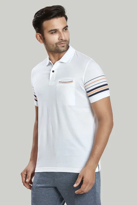 Stripe Jersey Polo