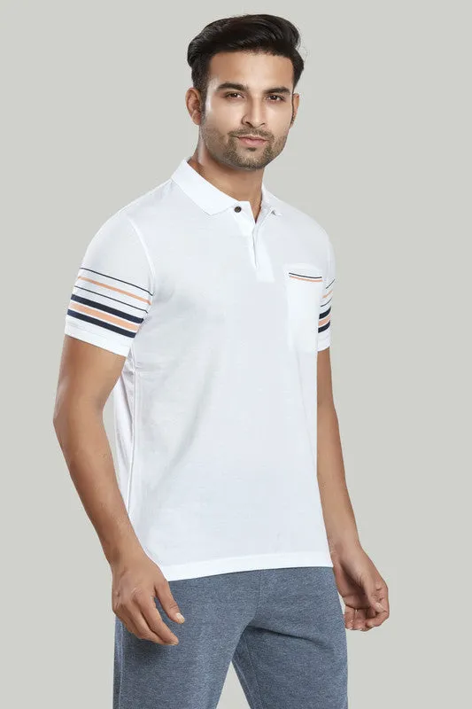 Stripe Jersey Polo