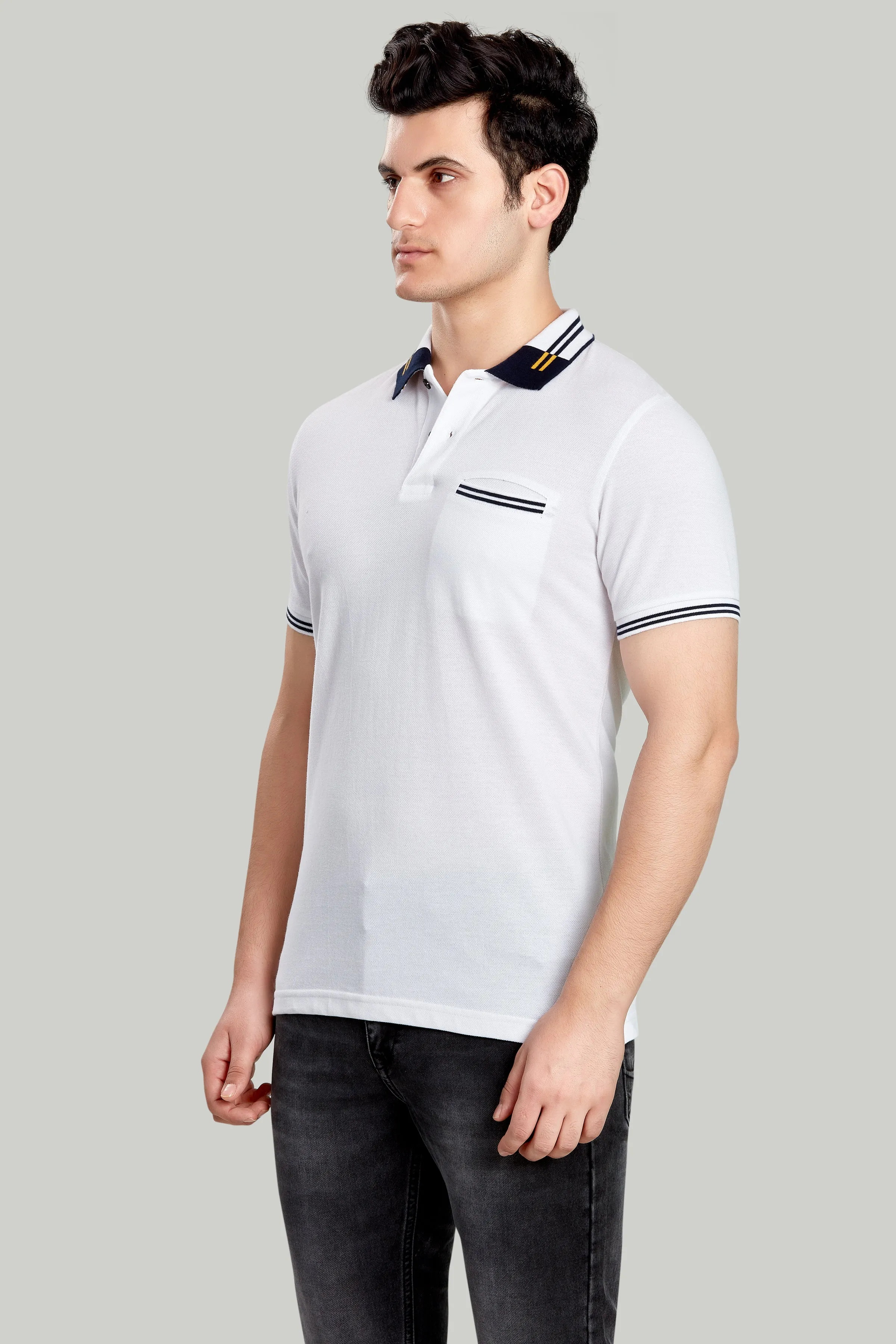 Tipped Collar Solid Polo