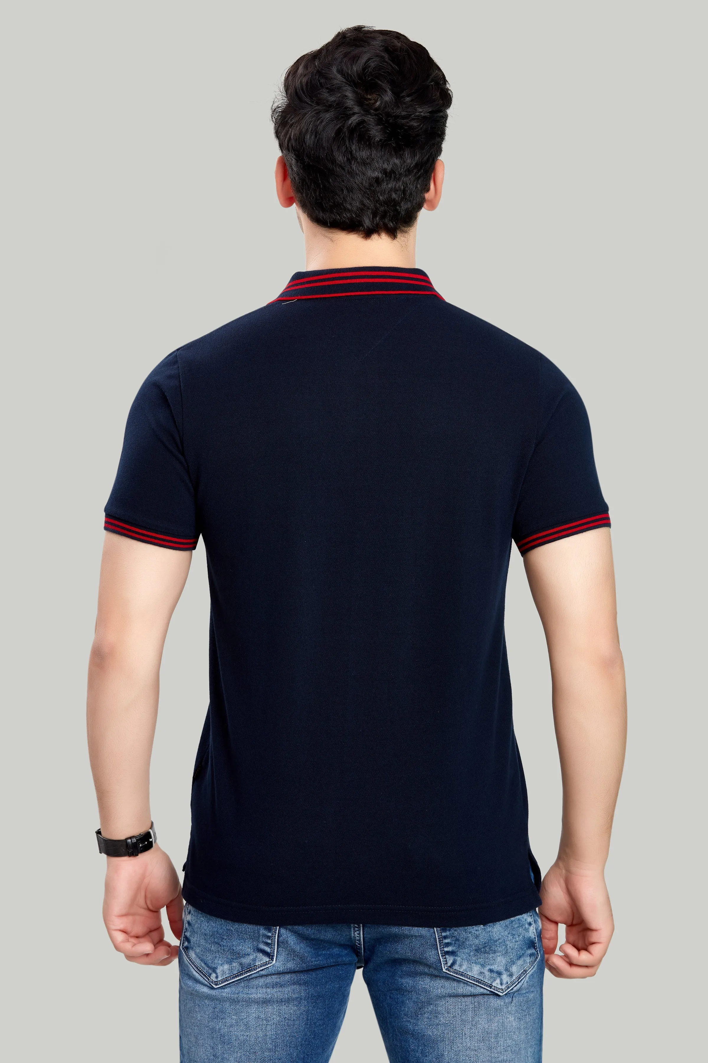 Tipped Collar Solid Polo
