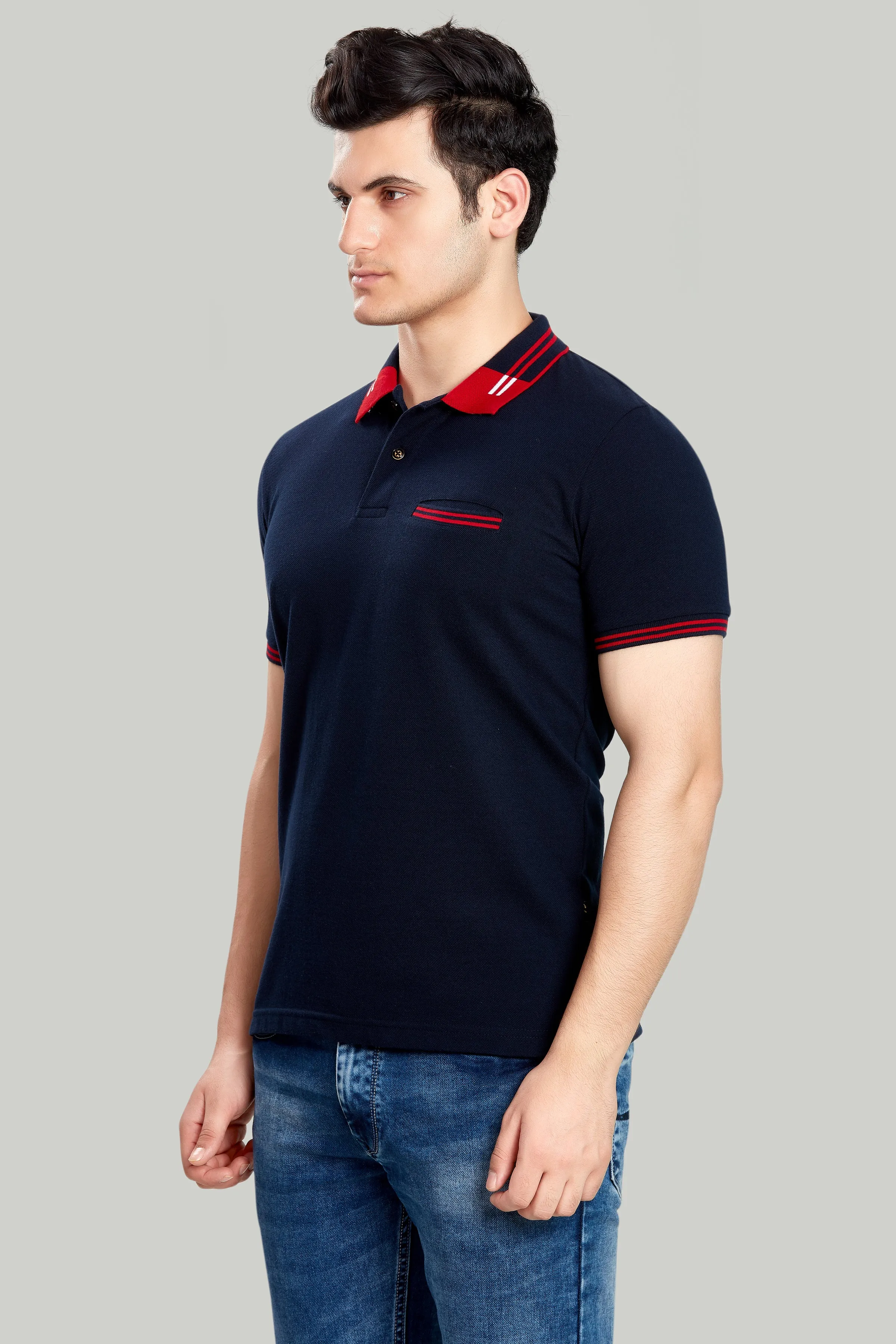 Tipped Collar Solid Polo