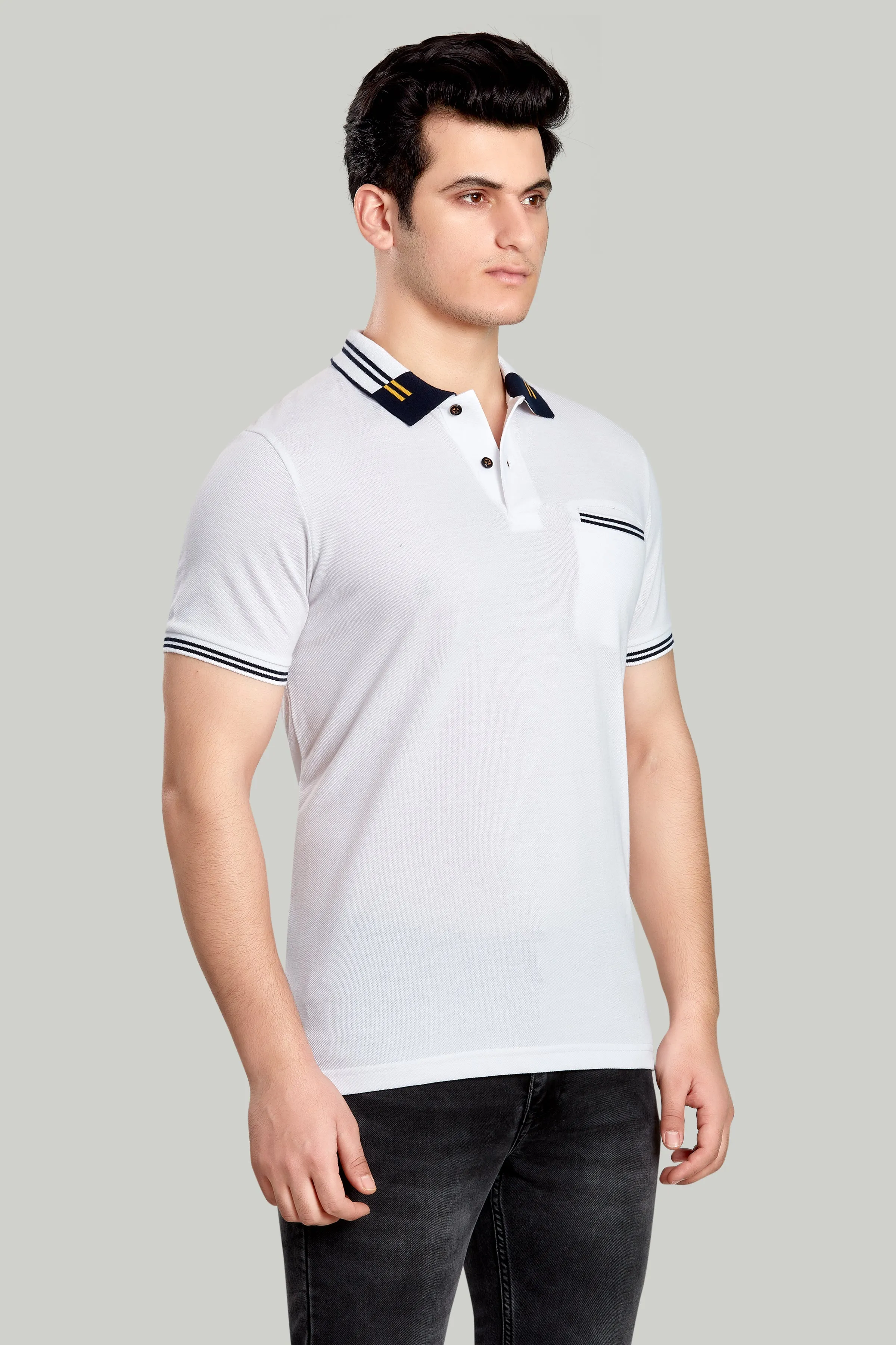 Tipped Collar Solid Polo