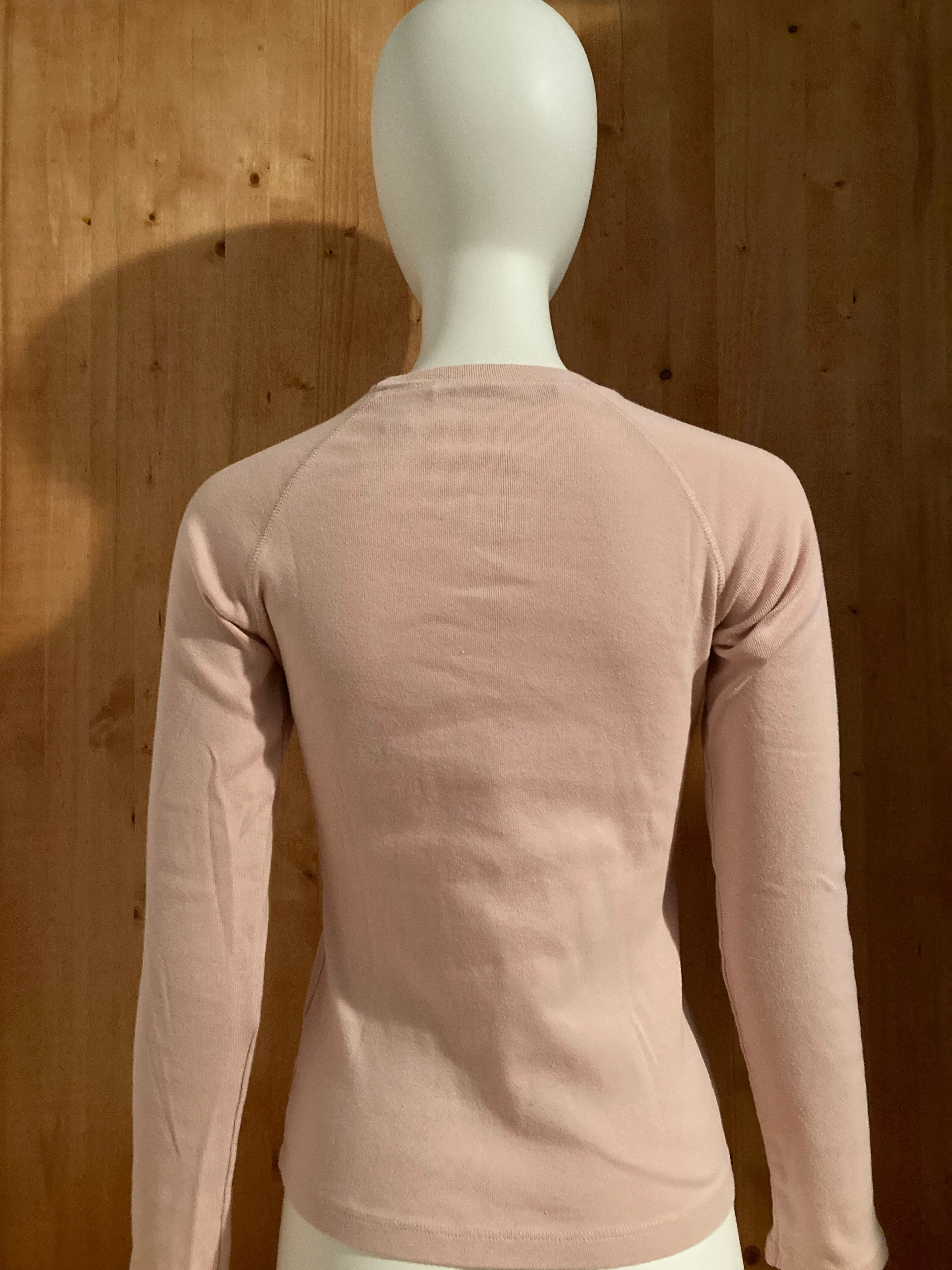 TOMMY HILFIGER Embroidered Logo Adult Women M MD Medium Pink Long Sleeve Sweater 2006