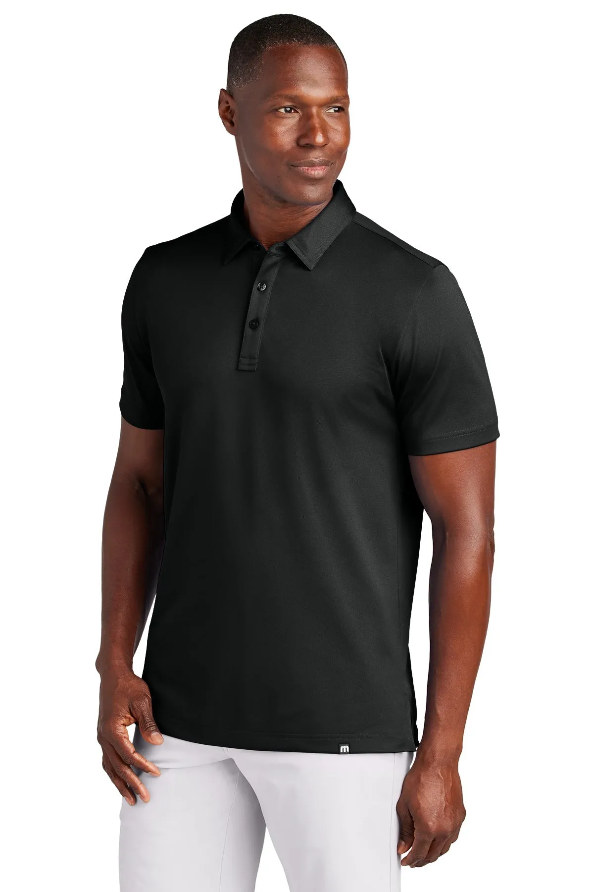 TravisMathew Cabana Solid Customized Polos, Black