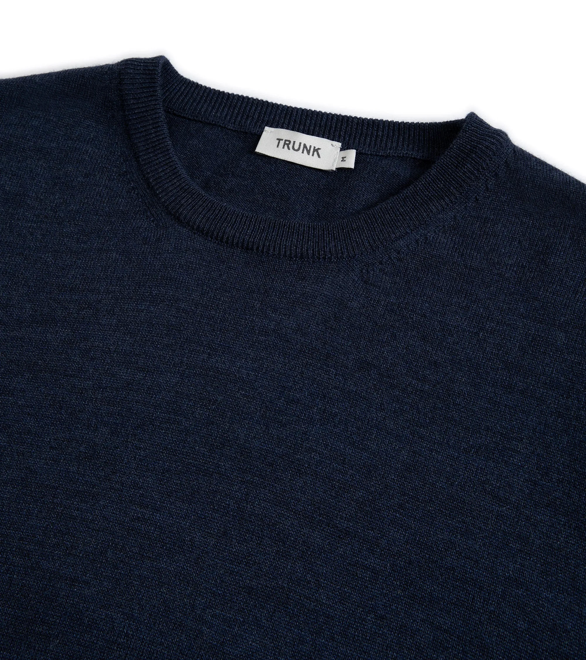 Trunk Harley Merino Crew Neck Sweater: Mid Blue
