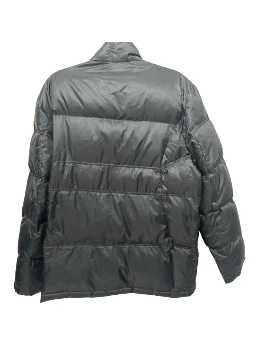 Tumi Size M Black Synthetic Solid Puffer Zip Up Men's Jacket