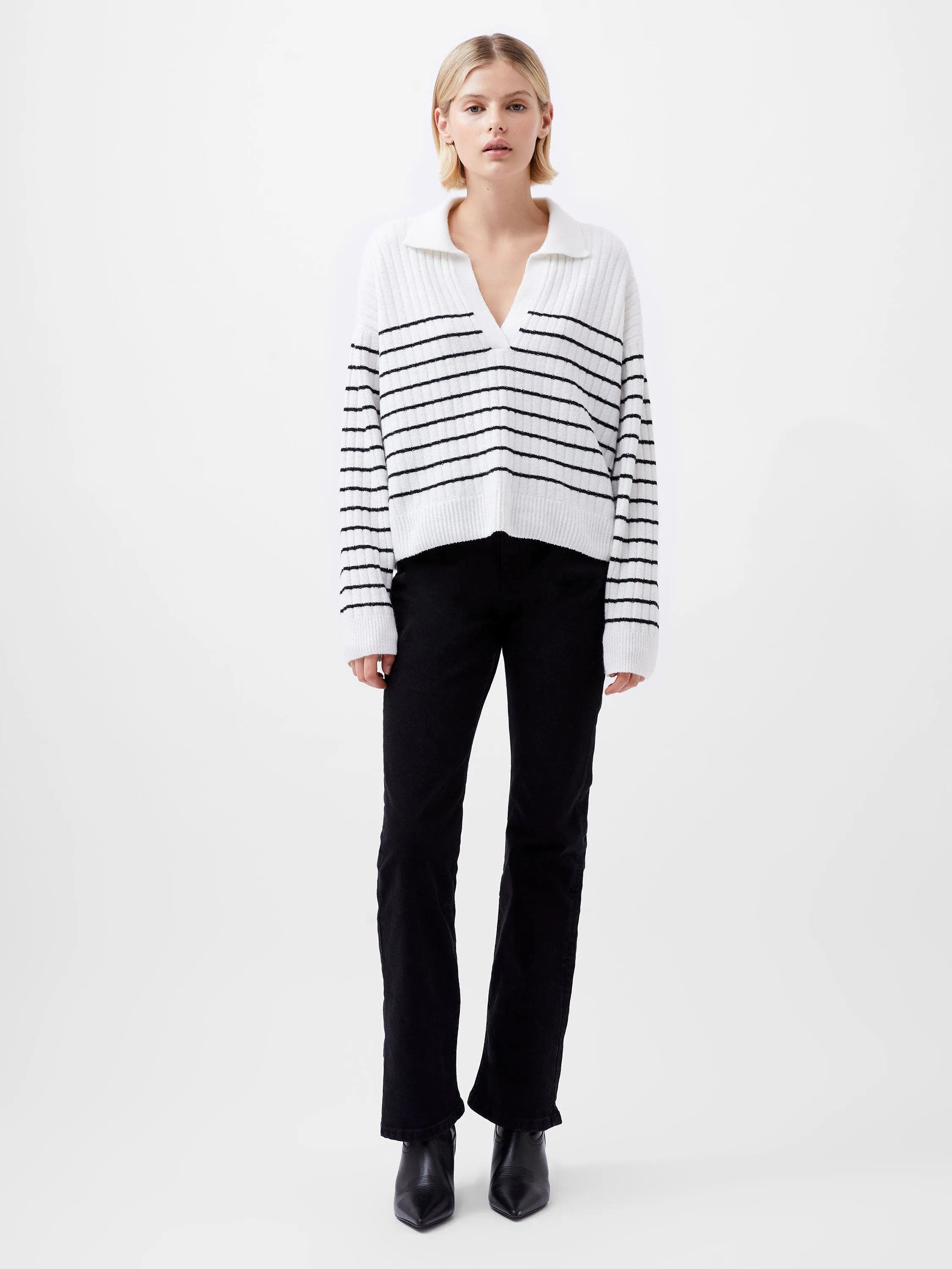 Vhari Collar Longsleeve Stripe Sweater