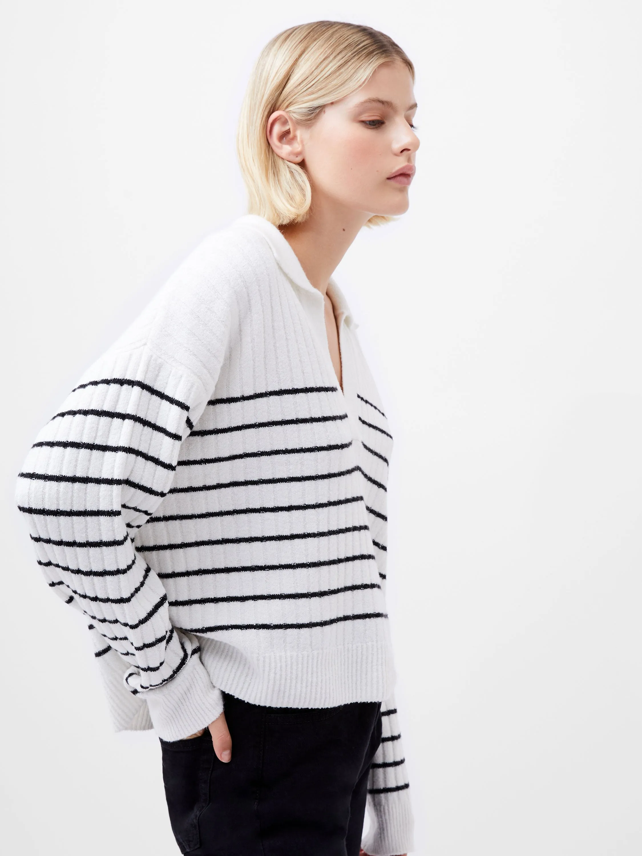 Vhari Collar Longsleeve Stripe Sweater