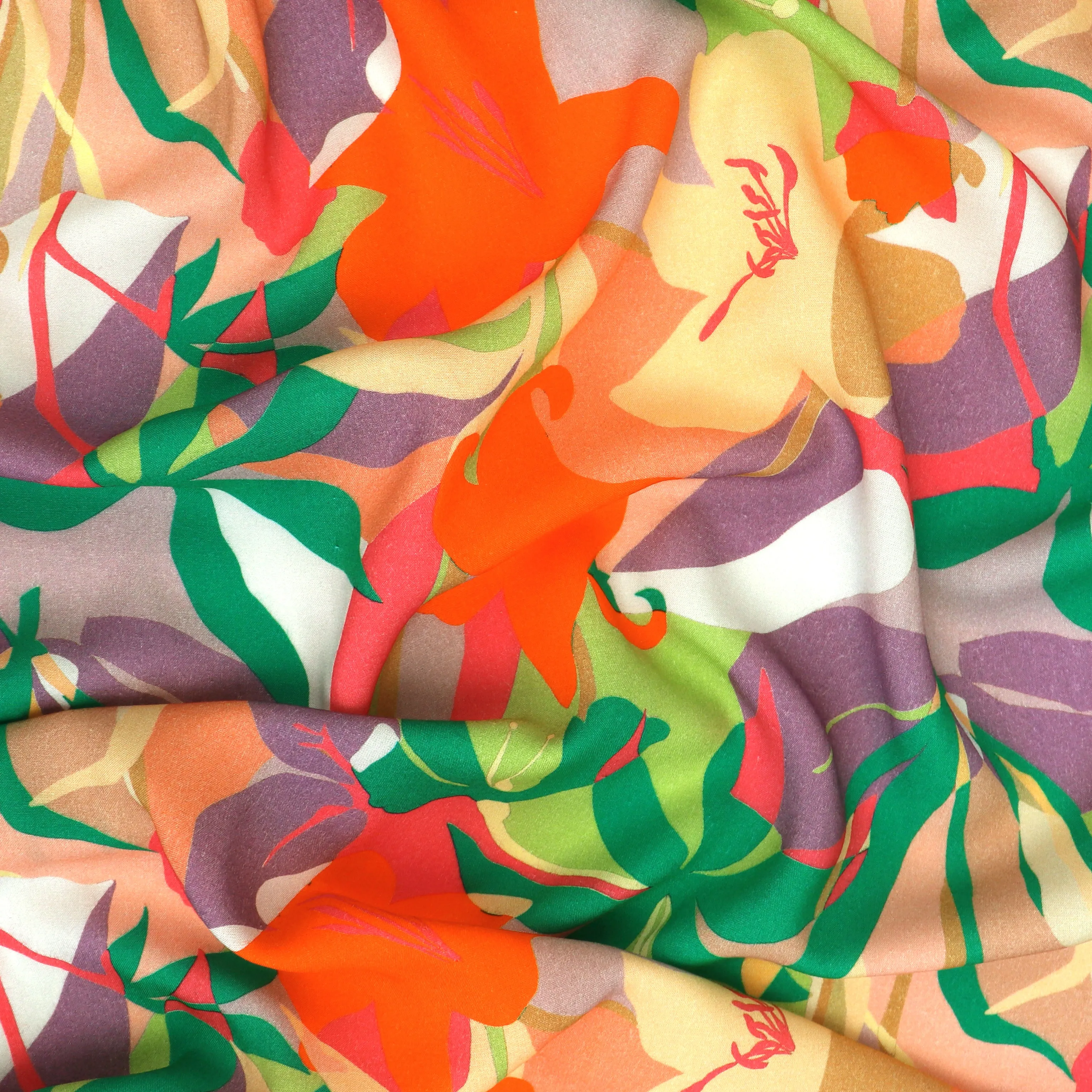 Viscose Lawn - Bright Tropical Flowers - SALE