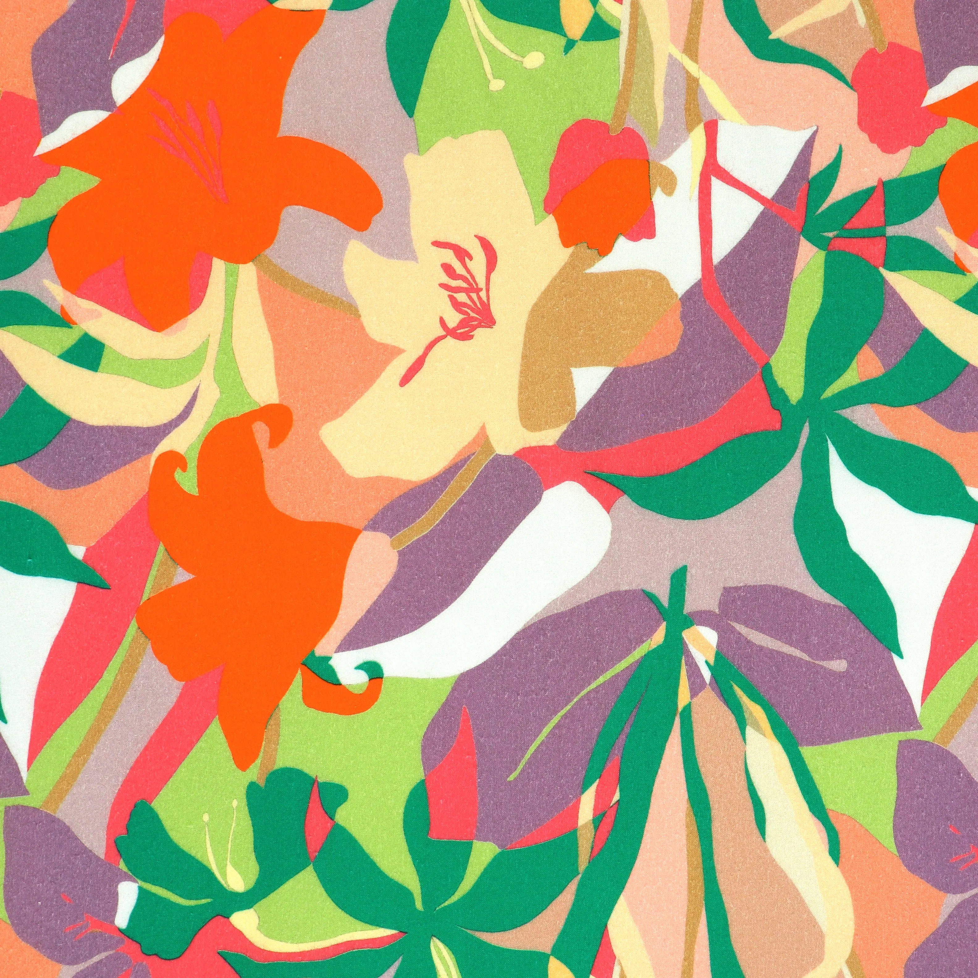 Viscose Lawn - Bright Tropical Flowers - SALE