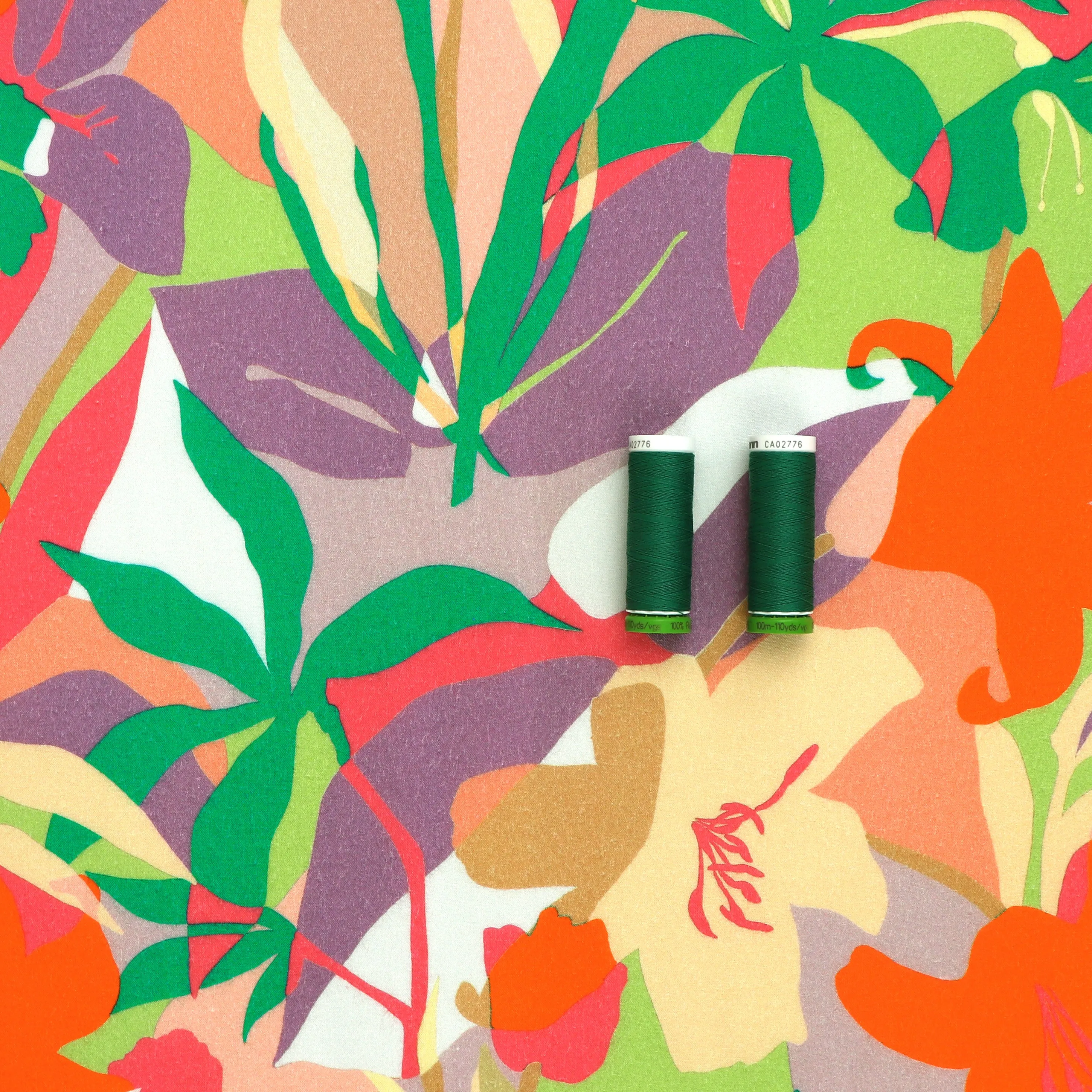 Viscose Lawn - Bright Tropical Flowers - SALE