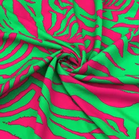 Viscose Lawn - Zebra - Green