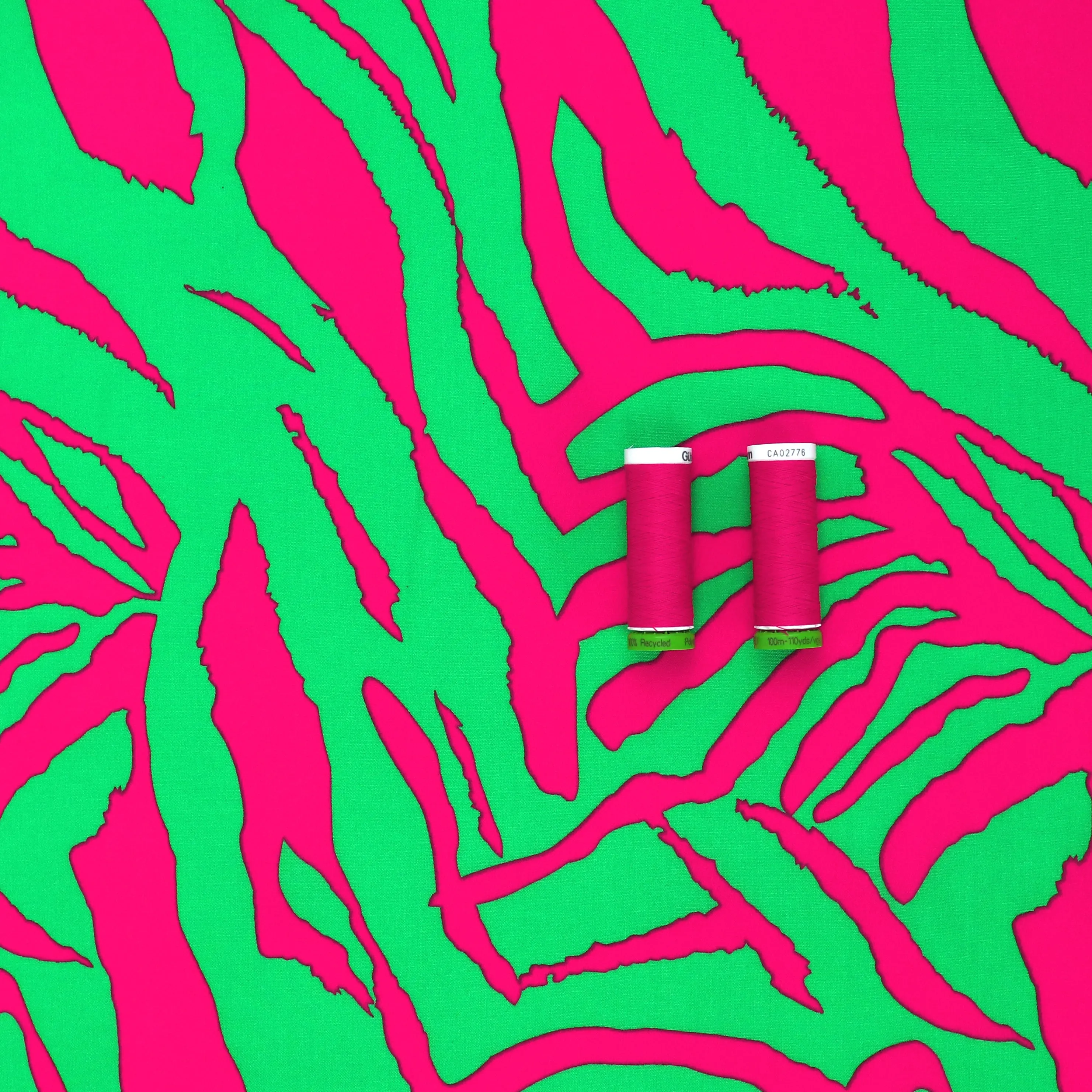Viscose Lawn - Zebra - Green