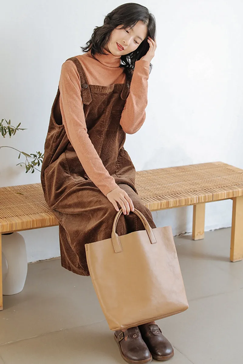 Winter Plus Size Corduroy Suspender Skirt For Women