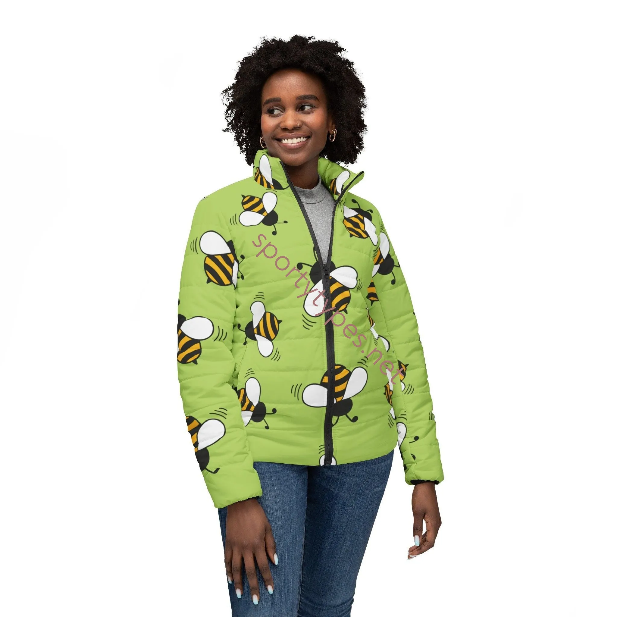 Women’s Honey Bees Puffer Jacket