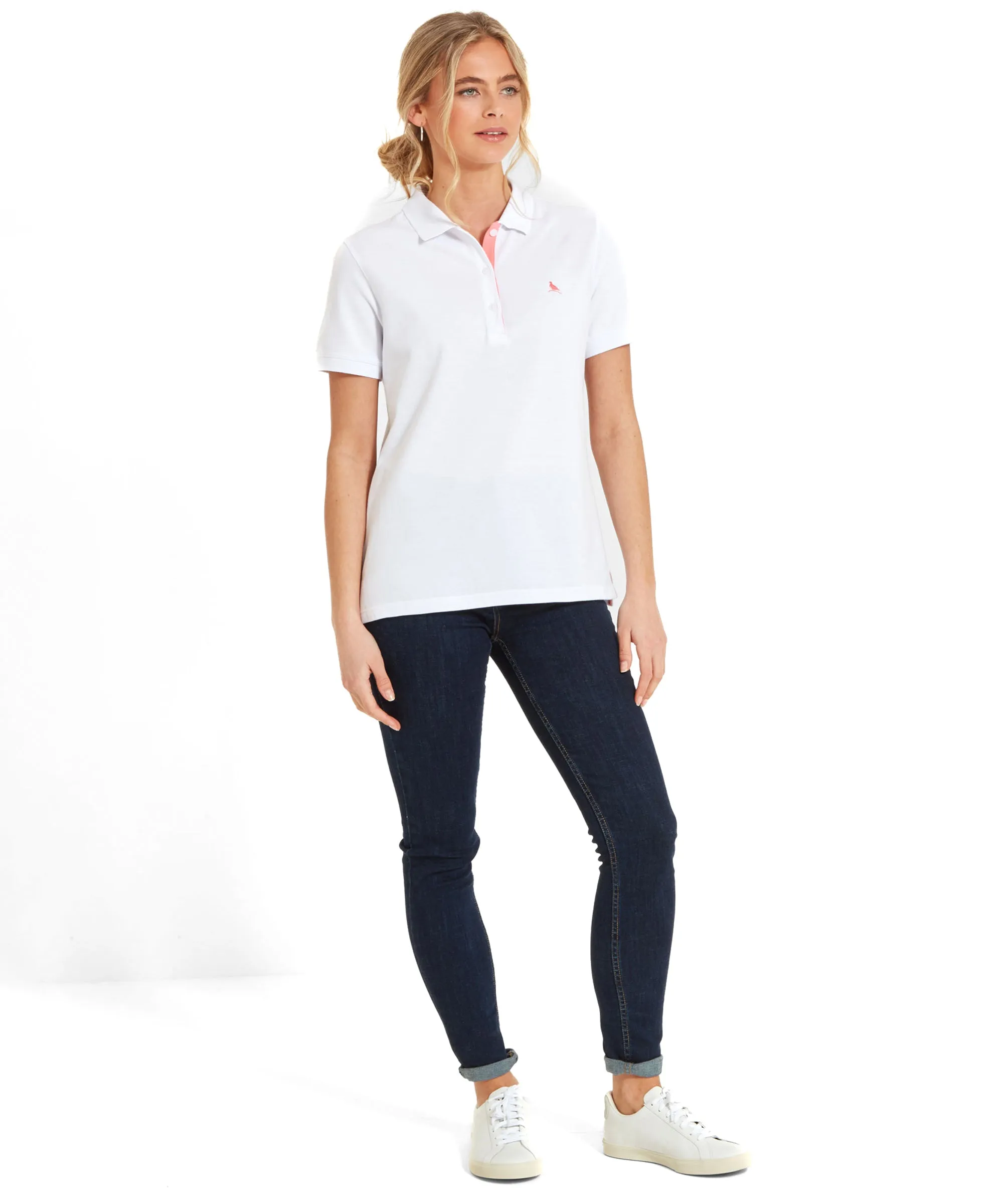 Women's St Ives Polo Shirt Multi - White